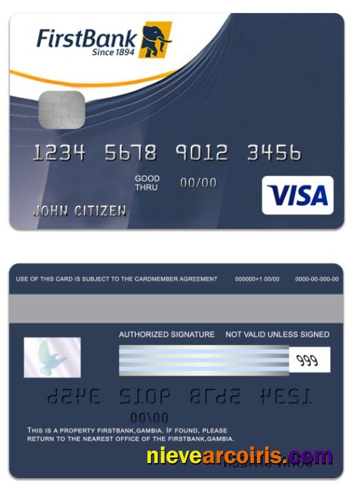 Gambia FirstBank visa credit card